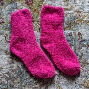 Pink Fuzzy Socks